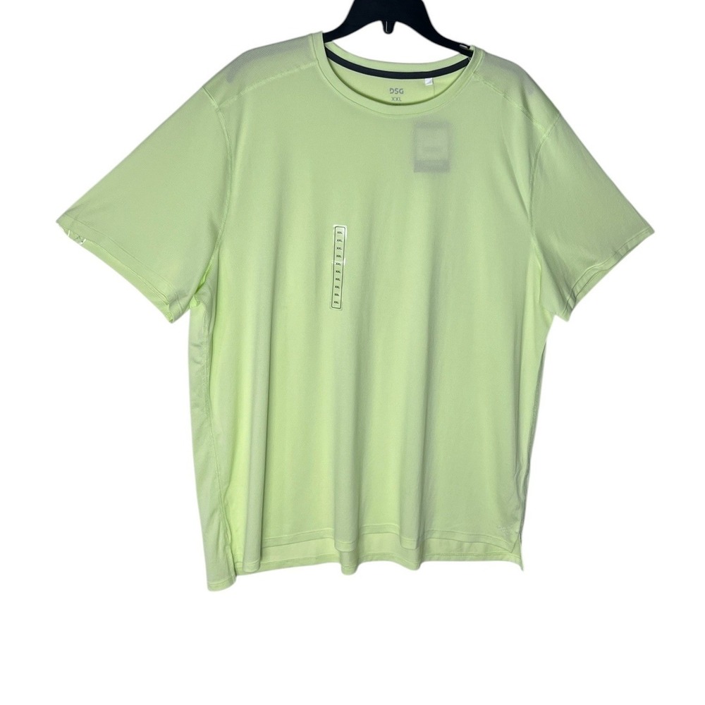 DSG‎ Mens Movement Tee XXL Pale Neon Green Heather Moisture Wicking Shirt NWT